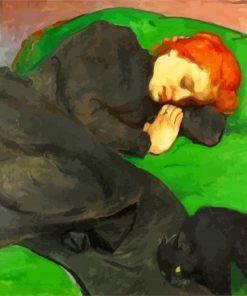 Sleeping Woman On Bed Diamond Painting