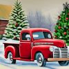 Snow Christmas Ford Truck Diamond Painting