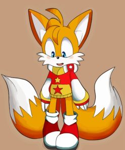 Sonic The Hedgehog Tails Comic Book Character Diamond Painting