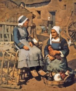 Stanhope Forbes Preparations For Market Quimperle Brittany Diamond Painting