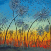 Sunset Dandelions Meadow Diamond Paintings