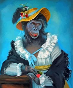 The Lady Monkey Diamond Painting