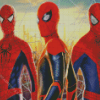 Three Spidermen Heroes Diamond Paintings