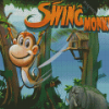 Video Game Swinging Monkey Diamond Paintings