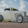 White 32 Ford Car Diamond Paintings