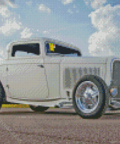 White 32 Ford Car Diamond Paintings