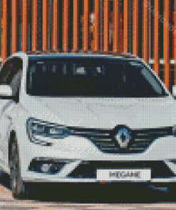 White Renault Megane Car Diamond Paintings