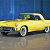 Yellow Ford Thunderbird Car Diamond Painting