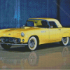 Yellow Ford Thunderbird Car Diamond Paintings