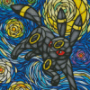 Abstract Starry Night Pokemon Character Diamond Paintings