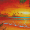 Aesthetic Sunrise On Beach Diamond Paintings