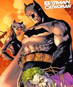 Batman With Catwoman And Joker Diamond Painting