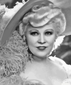 Black And White Mae West Actress Diamond Painting