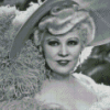 Black And White Mae West Actress Diamond Paintings