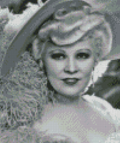 Black And White Mae West Actress Diamond Paintings