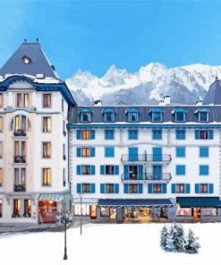 Chamonix Hotel Building Diamond Painting