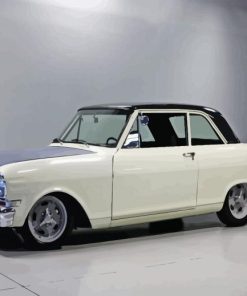 Classic 1965 White Chevrolet Nova Car Diamond Painting