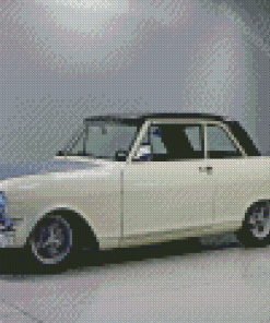 Classic 1965 White Chevrolet Nova Car Diamond Paintings