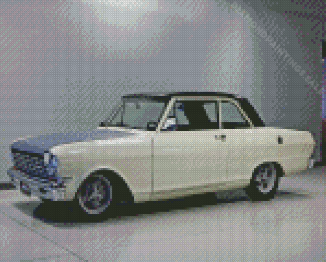 Classic 1965 White Chevrolet Nova Car Diamond Paintings