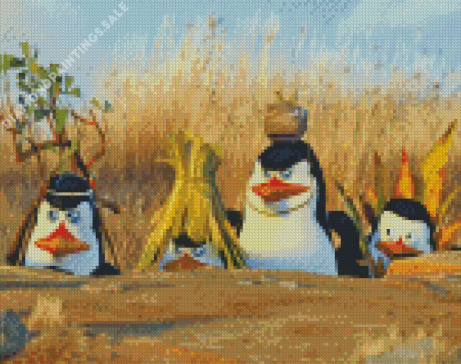 Cool Penguins Of Madagascar Diamond Paintings