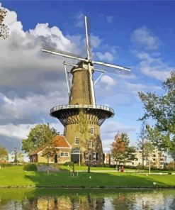 Cool Molen De Valk Leiden City Diamond Painting