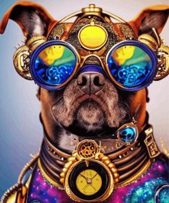 Cool Steampunk Dog Diamond Painting