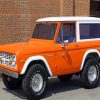 Ford Bronco Orange Car Diamond Painting