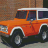 Ford Bronco Orange Car Diamond Paintings