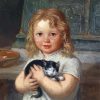 Girl And Cat Diamond Painting