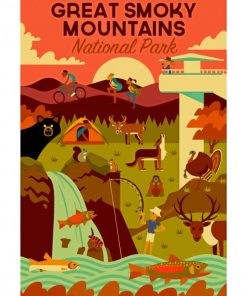 Great Smoky Mountains National Park Illustration Diamond Painting