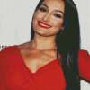 Nikki Bella In Red Dress Diamond Paintings