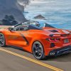 Orange C8 Convertible Corvette Diamond Painting