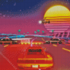 OutRun Video Game Diamond Paintings