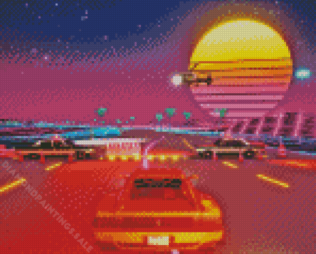 OutRun Video Game Diamond Paintings