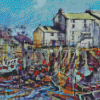 Polperro Buildings Art Diamond Paintings