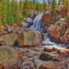 Rocky Mountains Alberta Waterfall Diamond Paintings