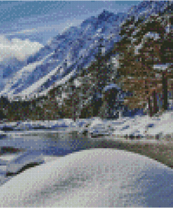 Snowy Landscape Pyrenees Diamond Paintings