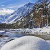 Snowy Landscape Pyrenees Diamond Painting