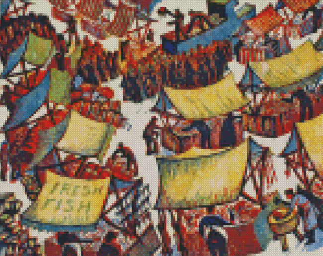 Sybil Andrews Market Day Diamond Paintings