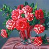 Vase With Pink Camellia Flowers Diamond Painting