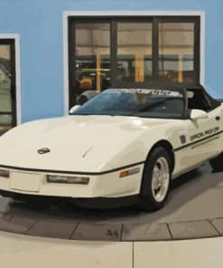 White Corvette 1986 Diamond Painting