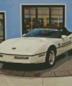 White Corvette 1986 Diamond Paintings