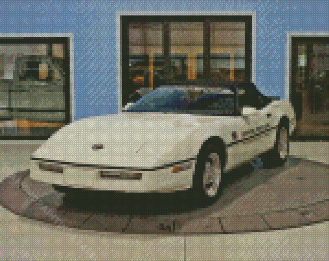 White Corvette 1986 Diamond Paintings