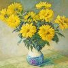 Yellow Chrysanthemum In Vase Diamond Painting