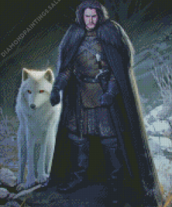 Game Of Thrones Jon Snow And Ghost Diamond Paintings