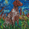 German Shorthaired Pointer Starry Night Diamond Paintings