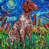 German Shorthaired Pointer Starry Night Diamond Painting