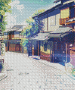 Japanese Anime Streets Diamond Paintings