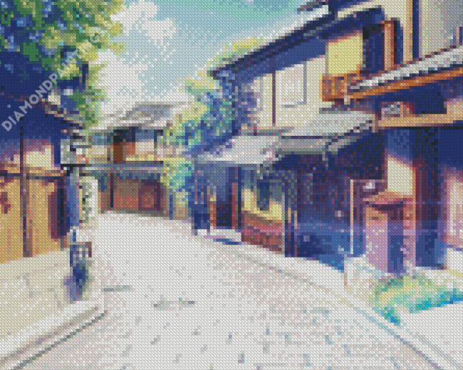 Japanese Anime Streets Diamond Paintings