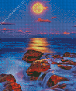 Moonlight On The Beach Diamond Paintings